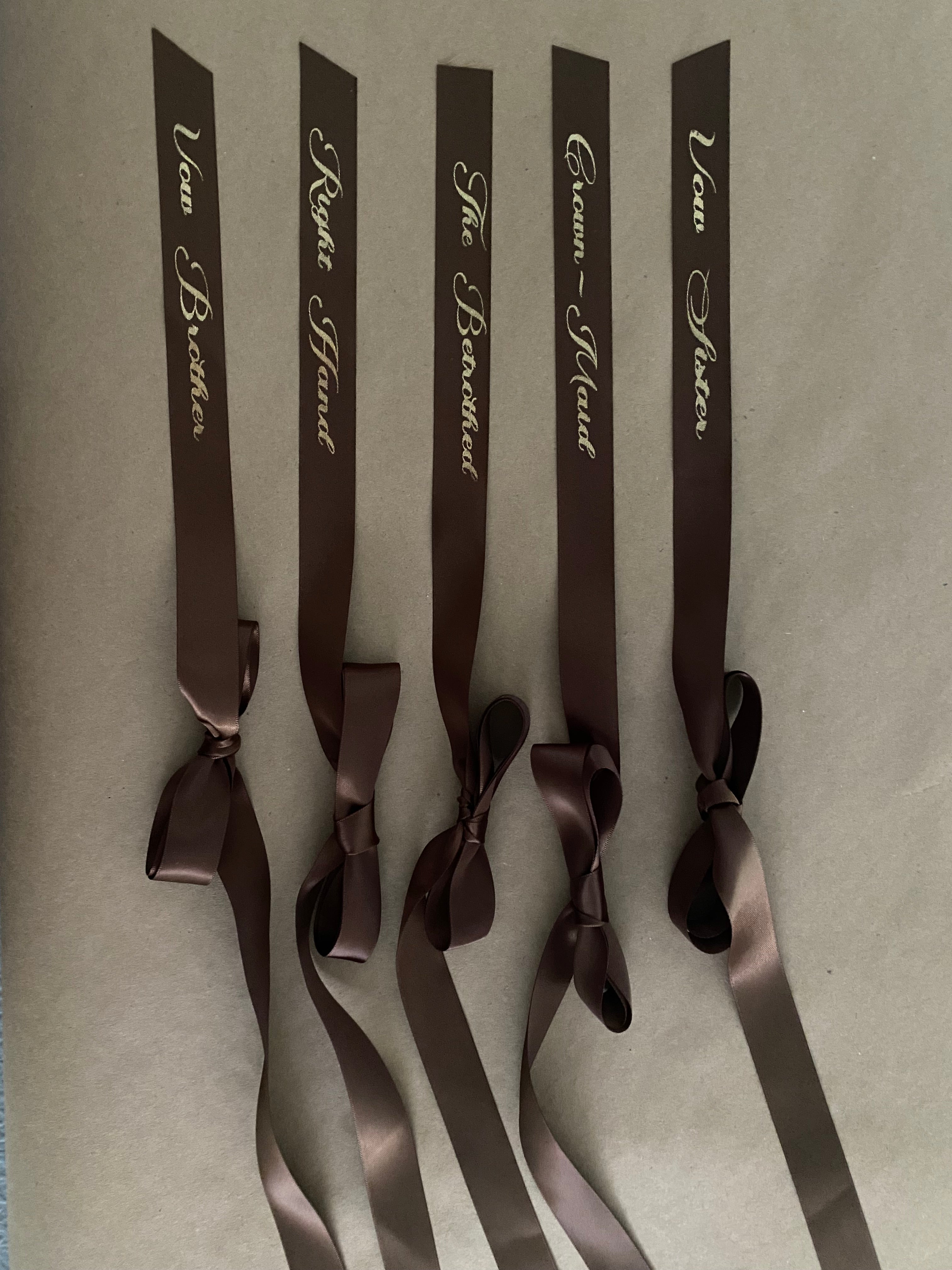 Wedding Party Ribbon set of 22